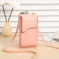 thumbnail image 1 of Monedero pequeño de material cuero para teléfono , bandolera bandolera Cartera para teléfono Bolsos ligeros para mujer - Rosa BLESIY bolso del teléfono celular, 1 of 8