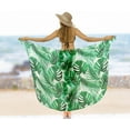 thumbnail image 4 of LA LEELA Women's Bikini Beach Wrap Swimwear Cover up Bathing suit Summer Wraps Swimsuit Sarong Skirts for Women One Size Shamrock, Leaves, 4 of 6