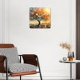thumbnail image 3 of 12 Inch Wall Clock Battery Operated Silent Clock Decorative for Office, Kitchen, Outdoor, Living Room，Beautiful Colorful Autumn Tree Image, 3 of 4