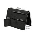 thumbnail image 2 of EEEKit Couch Remote Control Holder, Bedside Caddy with Water Bottle Holder, Non-Slip Recliner Sofa Armrest Arm Chair Organizer for Magazines, Eyeglasses, iPad, Phone, Black, 2 of 7