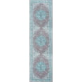 thumbnail image 2 of Well Woven Areva Machine Washable Teal Blue Vintage Oriental Medallion Flat Pile Runner Rug 2x7 (2'1" x 7'3" Runner), 2 of 8
