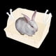 thumbnail image 1 of Arenero para conejos, inodoro para mascotas con rejilla, bandeja rectangular de esquina para jaula para animales pequeños, hurones, hámsteres y Beige, 1 of 10