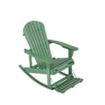 thumbnail image 3 of Zero Gravity Collection Sea Green Adirondack Rocking Chair with Built-in Footrest - Set of 2 Rocking Chairs, 3 of 4