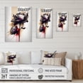 thumbnail image 4 of Designart Red Peony Flower On Abstract Paint IV Canvas Wall Art, 4 of 5