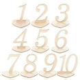 thumbnail image 1 of 10 Pcs Numéros de Table Mariage Fête Restauration Numéros de Table en Bois, 1 of 5
