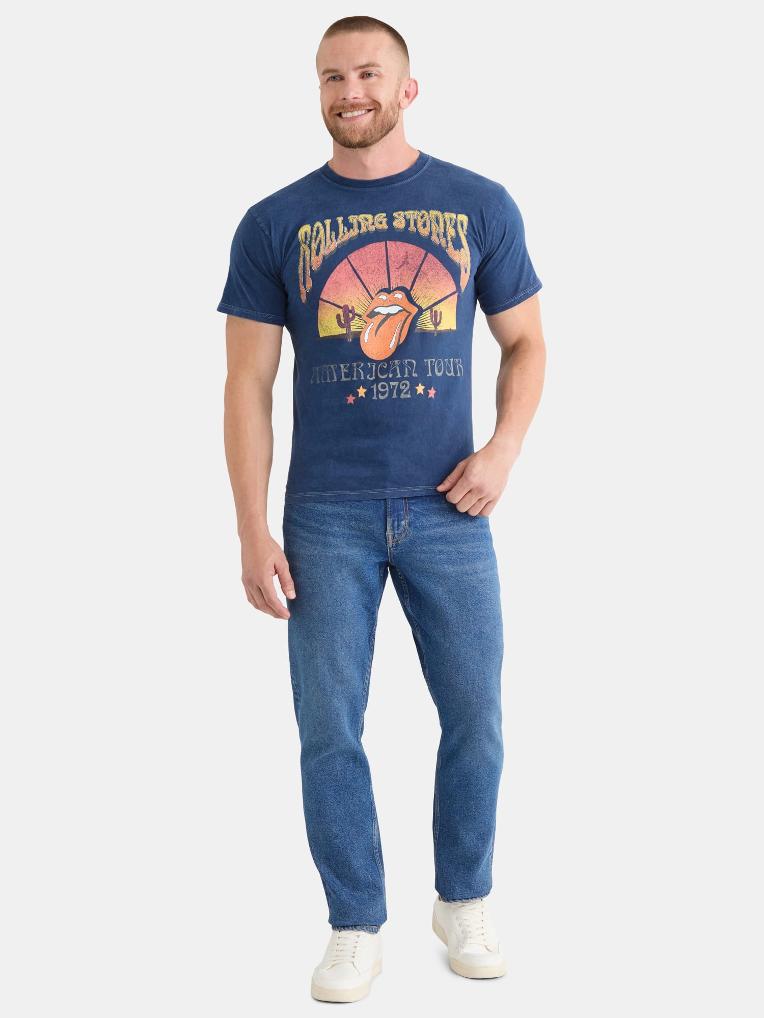 Rolling Stones Men's and Big Men's Graphic Cotton Band Tee with Short Sleeves, Sizes S-3XL