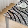 thumbnail image 5 of Acheng Glitter Wavy Lines Dots of Light Square Tablecloth Great for Home Kitchen/Parties/Holiday Dinner 100% Polyester Fiber 46*46, 5 of 8