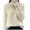 Beige, variant on HAPIMO Wool Sweater Women Fall Winter Warm Knitted Pullover Crewneck Long Sleeve Sweater Basic Tops Loose Beige L
