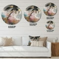 thumbnail image 4 of DESIGN ART Designart "Black Elegant Palm Trees I" Floral Leaves  Metal Round Wall Art 16x16 - Disc of 16 Inch, 4 of 5