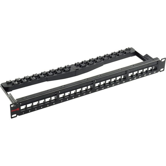 Simply45 S45-2024U Unloaded 24-Port Unshielded Keystone Patch Panel