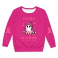 thumbnail image 4 of CUZIBR Little Girls Halloween Crewneck Sweatshirt Pumpkin Ghost Bow Letter Graphic Pullover Long Sleeve Soft Streetwear,Hot Pink,2-3 Years, 4 of 4
