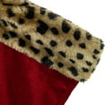 thumbnail image 3 of Northlight 20" Red and Black Leopard Cuff Christmas Stocking, 3 of 6