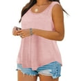 thumbnail image 6 of Posijego Plus Size Tank Tops for Women Crew Neck Casual Loose Basic Tees Ladies Sleeveless Tank Shirts, 6 of 8