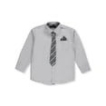 thumbnail image 2 of Kids World Boys’ Dress Shirt & Tie (Patterns May Vary) Color: light gray Size: 12, 2 of 3