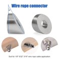 thumbnail image 3 of czcpp-30 Degree Washers 1/4 Inch 10 Pcs Angle Beveled Washer for 1/8 Inch to 3/16 Inch Wire Rope Cable Application Wooden Metal Aluminum Post DIY Railing, 3 of 4