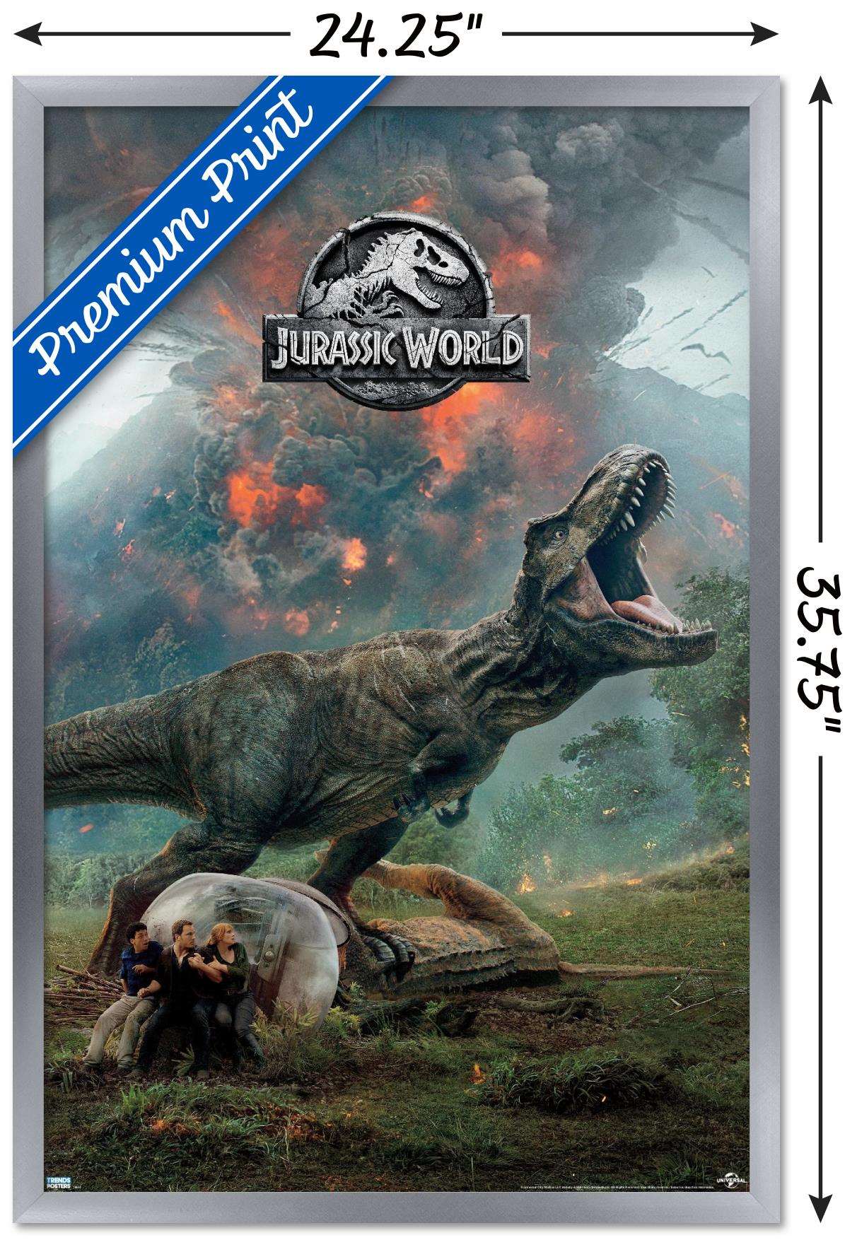 Jurassic World: Fallen Kingdom - Volcano Wall Poster, 22.375" x 34", Framed