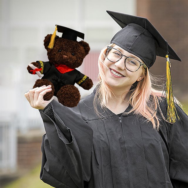 Osito de doctor con birrete de graduación, peluche, muñeco de graduación, muñeco de tela, regalo de graduación, muñeco de peluche