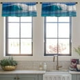 thumbnail image 3 of LALILO Kitchen Curtain Valance Beautiful Ocean Wave With Rod Pocket Window Curtain 52"x 18" Set of 2, 3 of 5