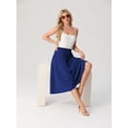 thumbnail image 4 of TEMOFON Skirts for Women Adjustable Waist A-Line Skirt Ice Silk Feel Skirt for Women Comfortable and Versatile Skirt, 4 of 4