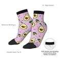 thumbnail image 4 of Goofa Different Avocados Pattern Non Slip Socks with Grips for Elderly, Crew Socks Yoga Hospital Socks Cushioned Sole Gripper Socks for Men Women, 4 of 5