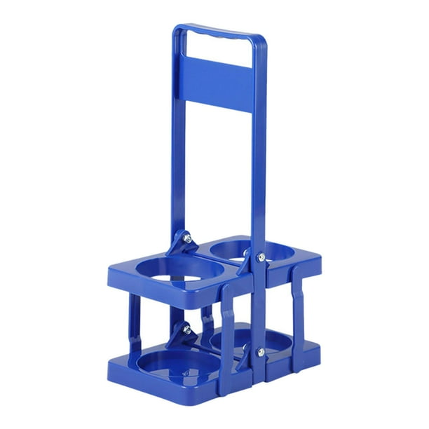 Portabotellas de agua deportiva, plegable con asa, soporte resistente para botellas de agua, soporte para botellas para fútbol, bicicleta, deportes de Azul