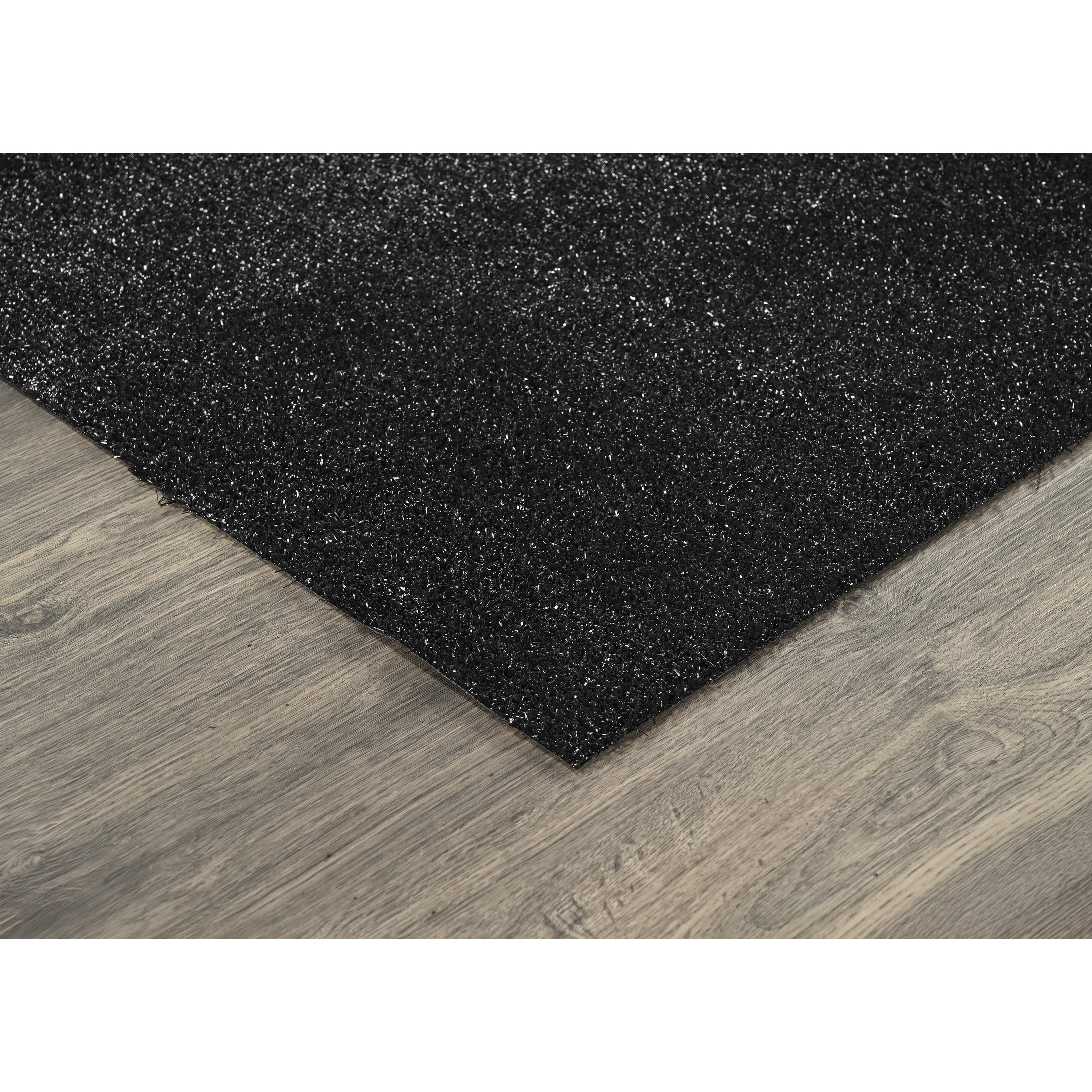 Garland Rug Artificial Grass Black Indoor/Outdoor Area Rug, 7' x 10'
