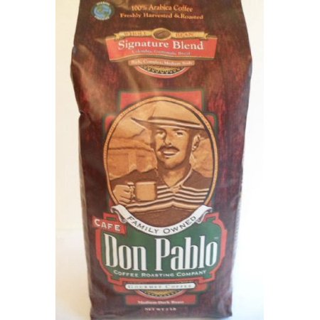 Don Pablo Coffee Roasting Company Gourmet Coffee Whole Beans , Medium-Dark Roast, Net Wet 2 LB (Pack of 2)
