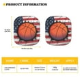 thumbnail image 5 of KUIFORTI USA Flag Car Sun Shade Windshield Portable Folding Strong UV&Heat Resistant Sun Blocker- Keeps Car Cool, Universal Cute Windshield Cover Sun Shade Fit Car, Truck, SUV, Basketball, 5 of 5