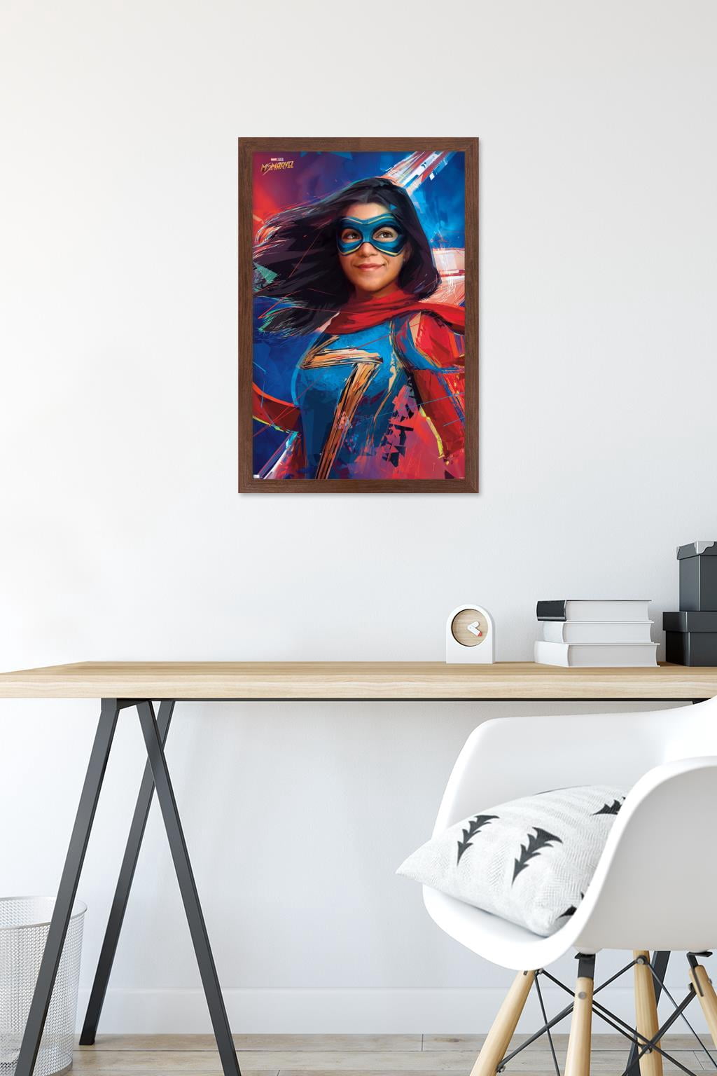 Marvel Ms. Marvel - Graffiti Wall Poster, 14.725" x 22.375" Framed
