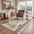 thumbnail image 4 of GENIMO 8'x10' Area Rug for Living Room, Large Machine Washable Non Slip Low Pile Rug for Bedroom Dining Room, Contemporary Animal Print, Antique Beige, 4 of 5