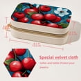 thumbnail image 5 of Cherry Velvet Portable Decorative Box with Removable Compartment - Jewelry Stand, Necklace Organizer, and Gift, 5 of 7