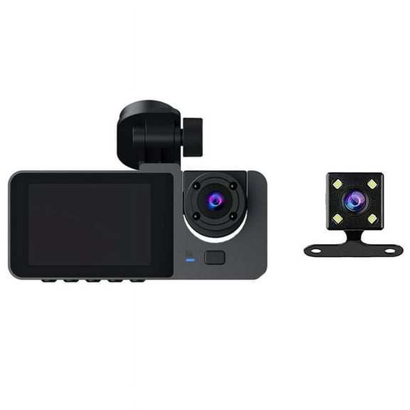 1080P Car Dash Camera Front and Rear Inside,2.0 Inch IPS Screen,Night Vision,G-Sensor,Loop Recording,24H Parking Record
