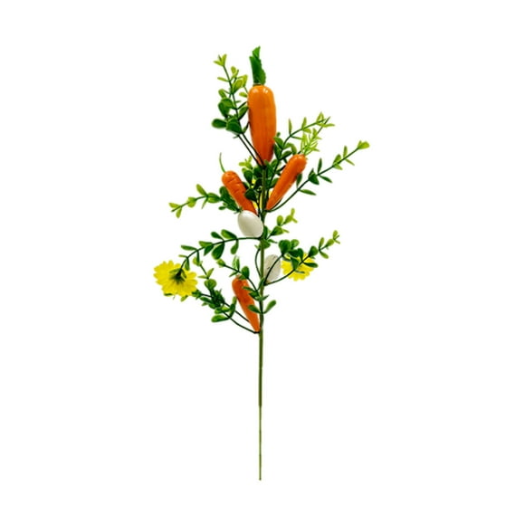 MXTPOV 5pcs Artificial Stems for Vase Decor, Spring Easter Eggs Carrots Branch Decor, Fake Flowers for Arrangement Centerpiece Party, Home Decor