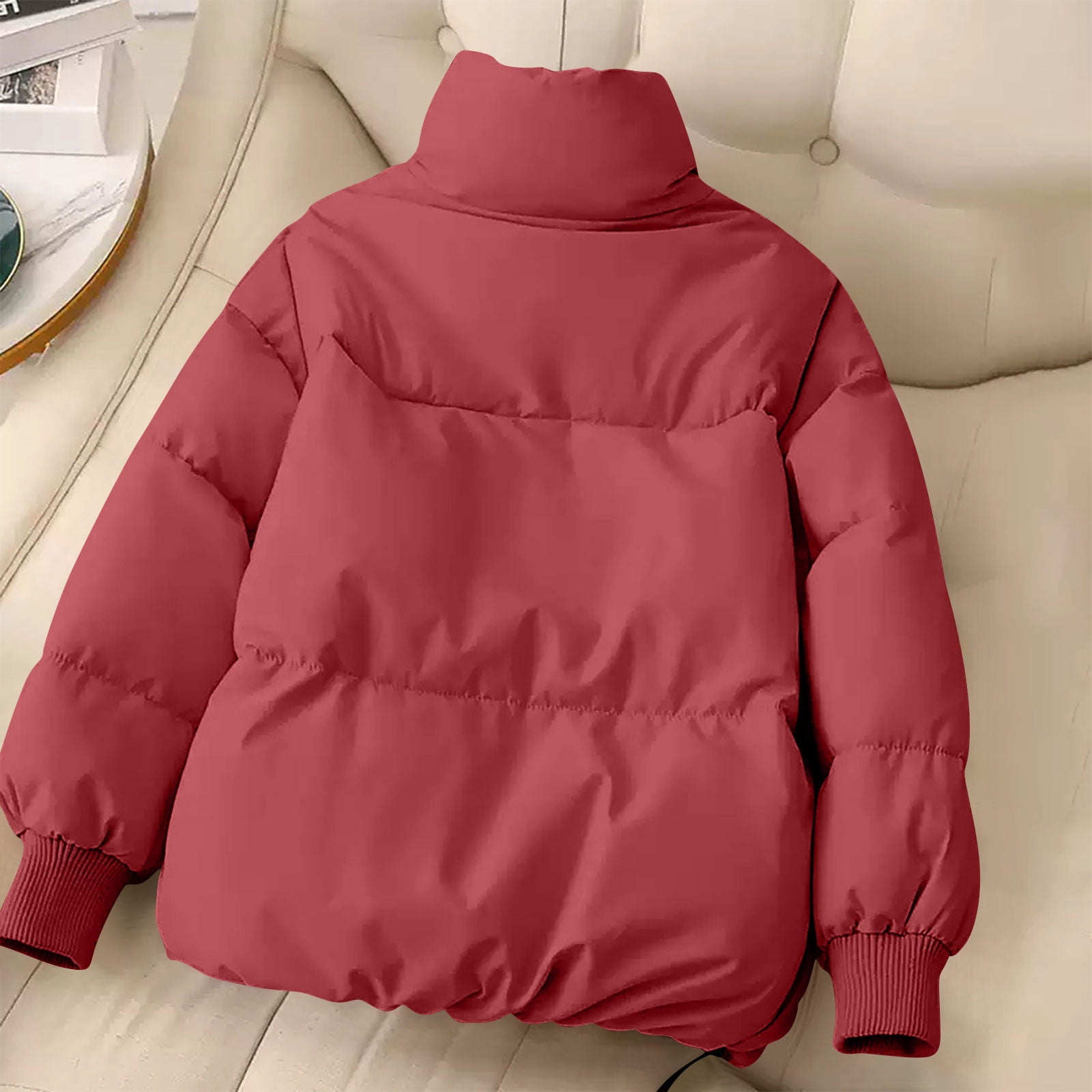 Dxzfnsa Puffer Jackets for Women Womens Full Zip Stand Collar