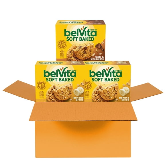 belVita Soft Baked Breakfast Bars Variety Pack, 15 Packs (1 Biscuit Per Pack)
