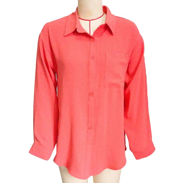 Camisa de manga larga con botones, camisa de manga larga para mujer Camisa básica con botones para mujer Camisa con botones para mujer La mejor en su clase