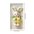 thumbnail image 3 of YWIYIUD 1PC Happy Easter Door Cover Easter Decorations, 71x35 Inch Easter Rabbit Eggs Door Banner Welcome Easter Banner Spring Theme Rabbit Door for Front Door Wall Indoor Outdoor Home Decor, 3 of 7