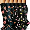 thumbnail image 1 of LOVEVER 6 Paires Bas de Compression pour Femmes et Hommes - Idéal pour la Circulation Course Athlétique Récupération Infirmière Voyage, 1 of 7