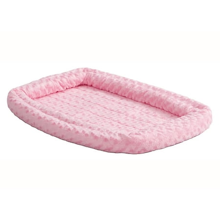 UPC: 0027773019183 | QuietTime Double Bolster Dog Bed & Crate Mat Pink 18