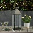 thumbnail image 3 of Noble House Tulsa Lanterne Moderne Extérieure en Acier Inoxydable 22 Pouces en Noir, 3 of 10