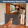 thumbnail image 3 of MONIRIXAR Retractable Baby Gate, 71" Extra Wide Mesh Dog Gate, 34" Tall, Gray, 3 of 12