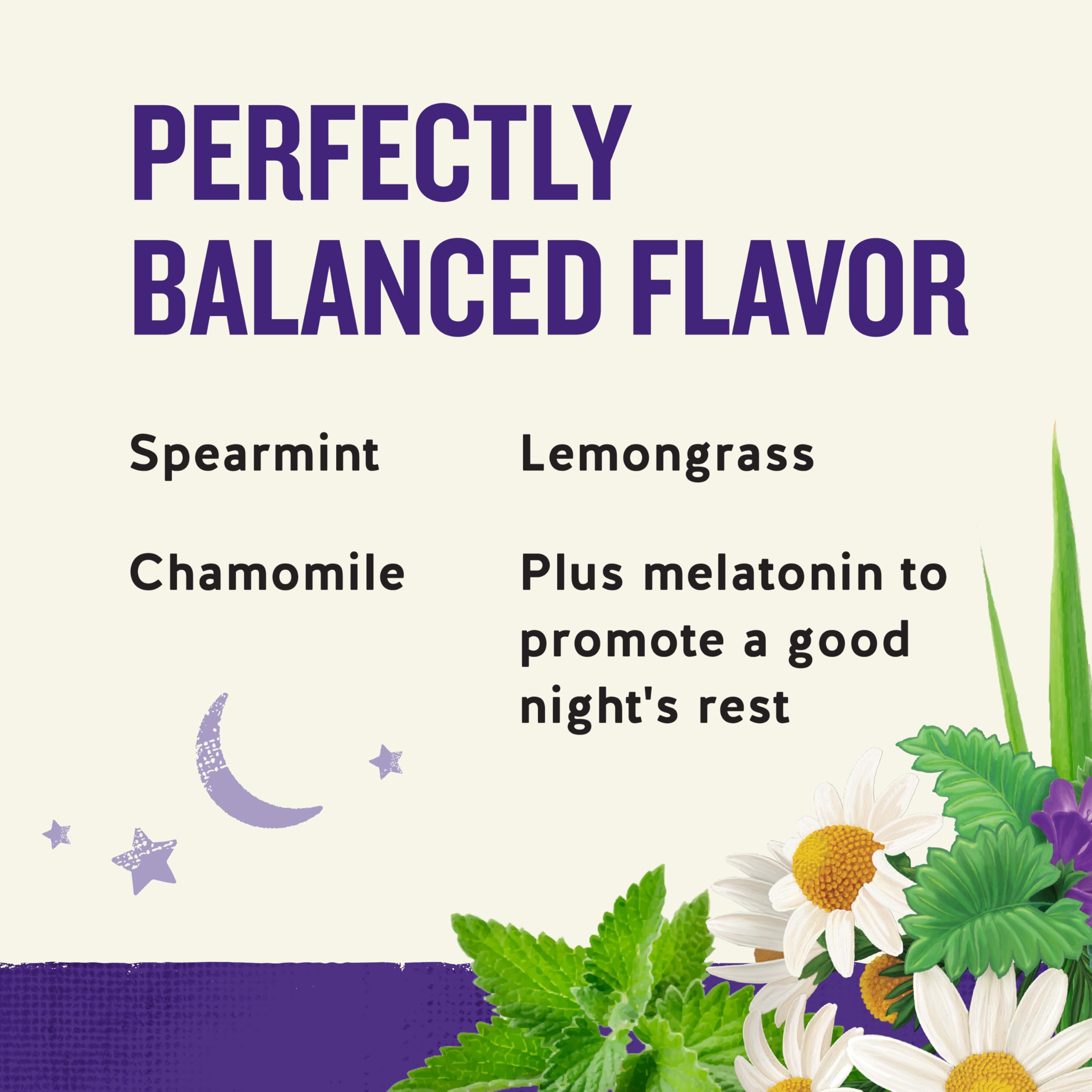 Pack of 2 - Celestial Seasonings Sleepytime Wellness Tea Plus Melatonin, Caffeine Free, 18 Tea Bags Box