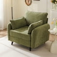 thumbnail image 4 of Rexulqo Oversized Accent Chair with All Seats Storage,Comfy Living Room Chairs with 2 Throw Pillow,Upholstered Mid-Century Armchair,24.5'' Deep Seat,Reading Chair For Bedroom ,Office,Chenille,Green, 4 of 10