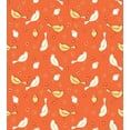 thumbnail image 3 of Orange Duvet Cover Set, Birds with Heart Shapes Swirling Patterns on Burnt Orange Vintage Backdrop, Decorative 3 Piece Bedding Set with 2 Pillow Shams, Queen Size, Orange Yellow White, by Ambesonne, 3 of 3