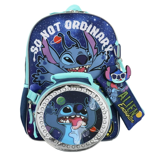 Set de mochilas Bioworld Lilo & Stitch, 5 piezas, color morado