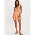 thumbnail image 4 of Summer Casual Cute Floral Flowy Square Neck Sundressses Beach Dress for Women Orange S, 4 of 5
