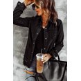 thumbnail image 3 of ABPHQTO Chaqueta vaquera negra con rotos para mujer, 3 of 5