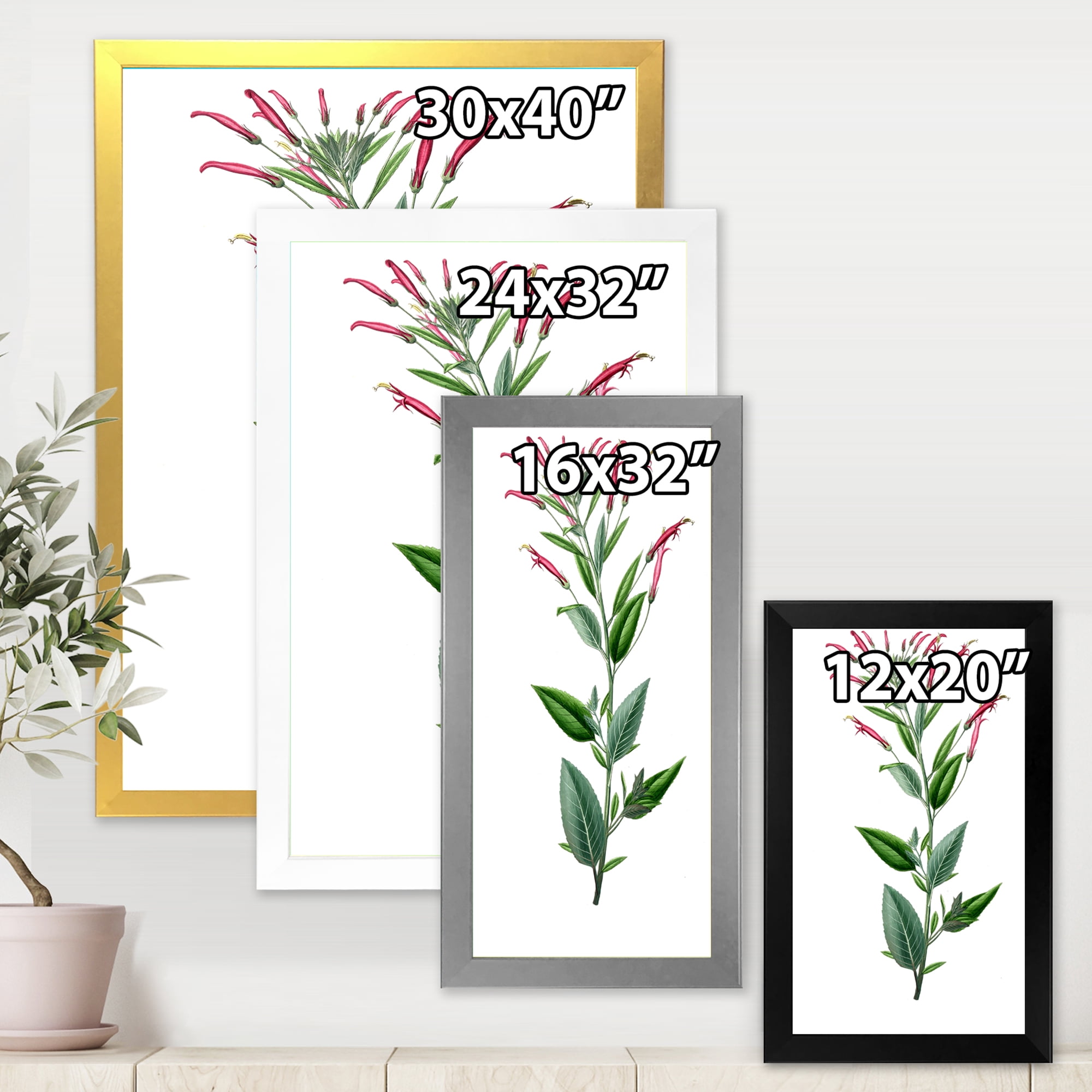 Designart 'Ancient American Flora III' Traditional Framed Art Print