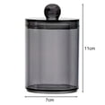 thumbnail image 5 of Bolincty Cotton Swab Qtip Holder Dispenser for Cotton Ball, Clear Plastic Apothecary Jar for Vanity Makeup Organizer, Bathroom Canister Storage Organization,1/2/3/4 Piece, 5 of 7