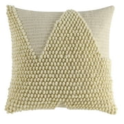 Better Homes & Gardens Handcrafted Looped Triangle Decorative Throw Pillow, 18" x 18", Ivory